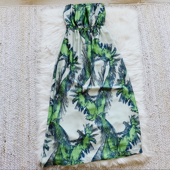 maeve green dress anthropologie Maeve 3D Floral Sleeveless Midi Dress